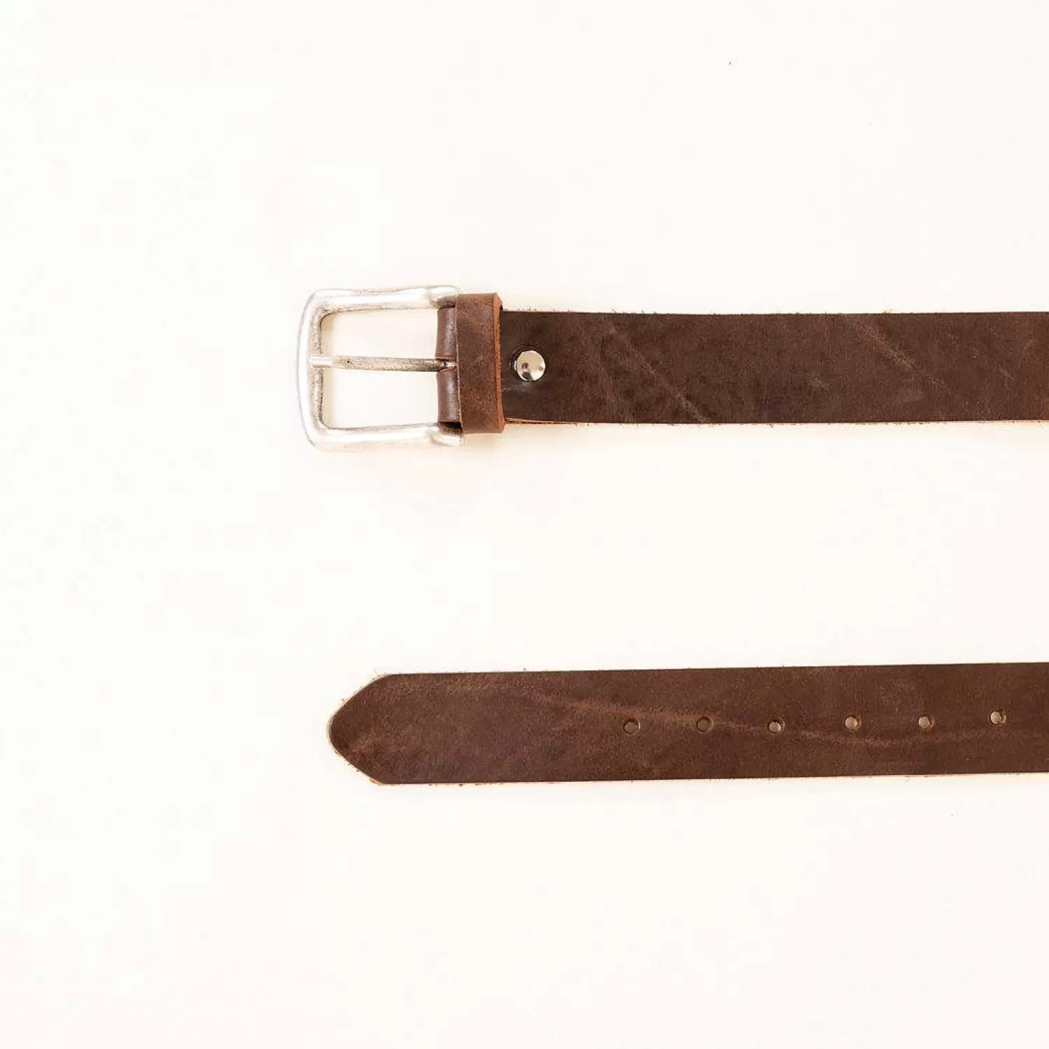 Discount White Mood Zeroassoluto-Leather Belt With Buckle - Dark Brown