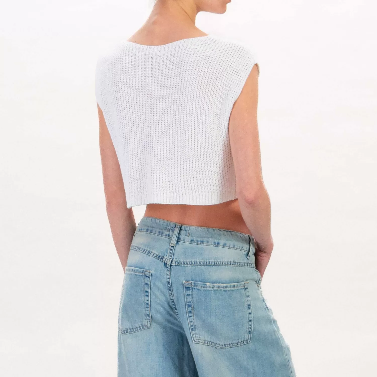 Sale White Mood Zeroassoluto-Maglia Crop - Latte