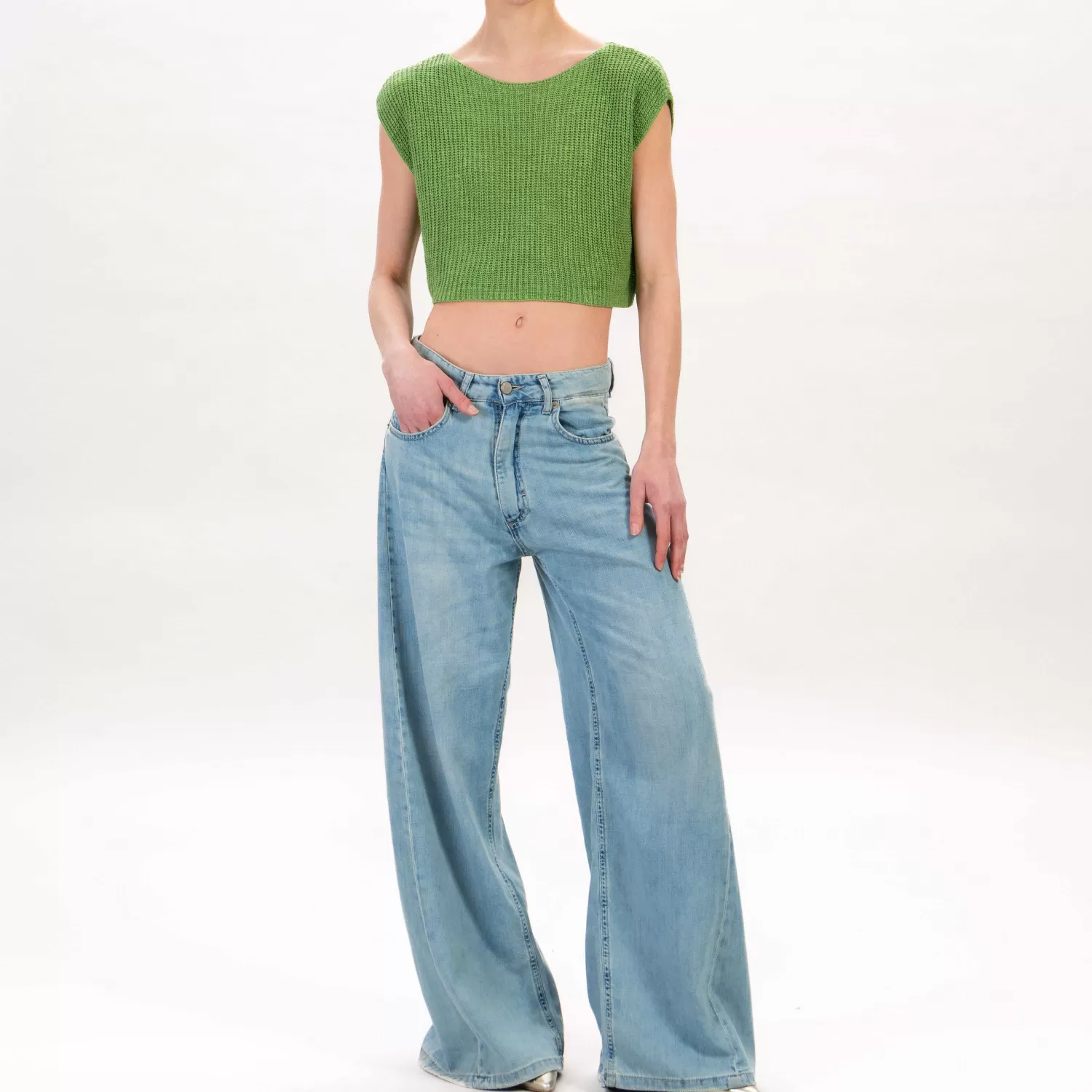 Cheap White Mood Zeroassoluto-Maglia Crop - Menta