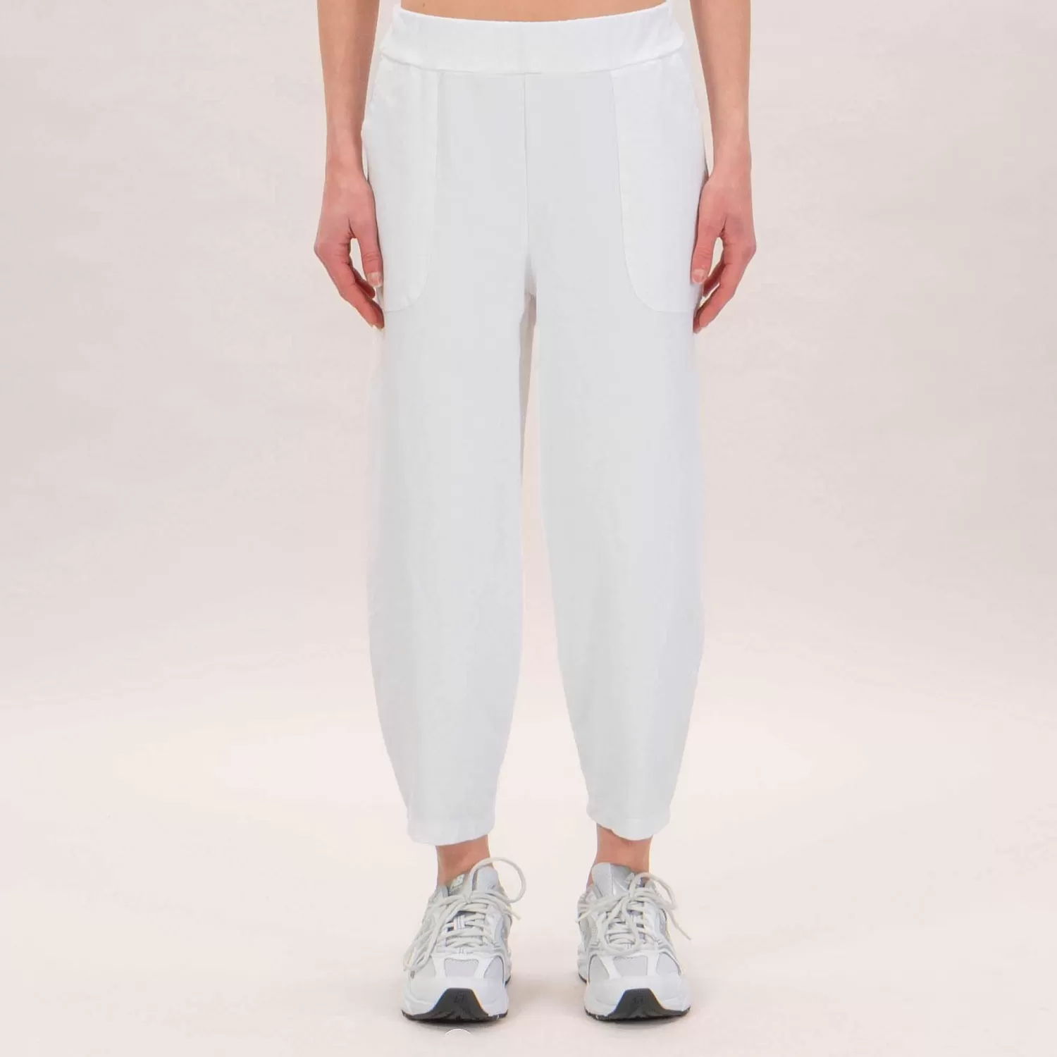 Clearance White Mood Zeroassoluto-Pantalone Felpa Leggera Con Elastico - Latte