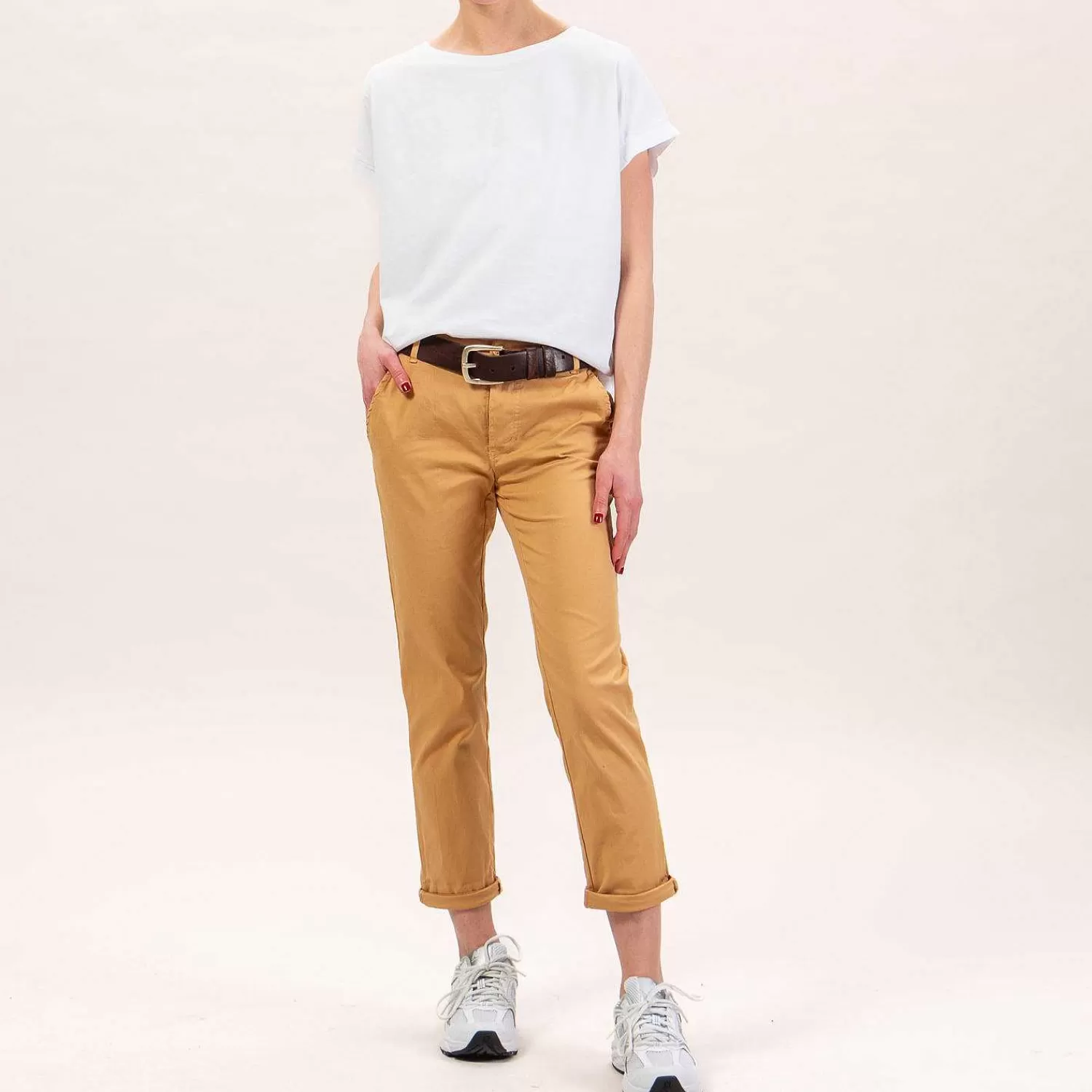 Clearance White Mood Zeroassoluto-Pantalone Lois Chino Elasticizzato - Banana