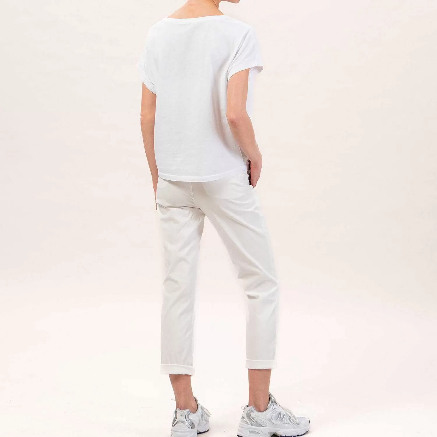 Hot White Mood Zeroassoluto-Pantalone Lois Chino Elasticizzato - Off White