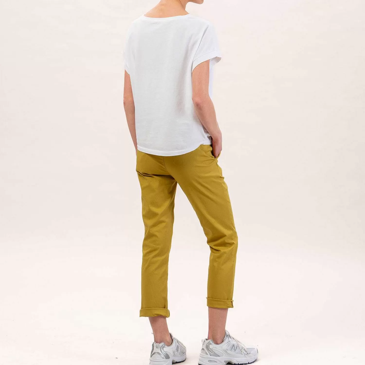 Best White Mood Zeroassoluto-Pantalone Lois Chino Elasticizzato - Olio