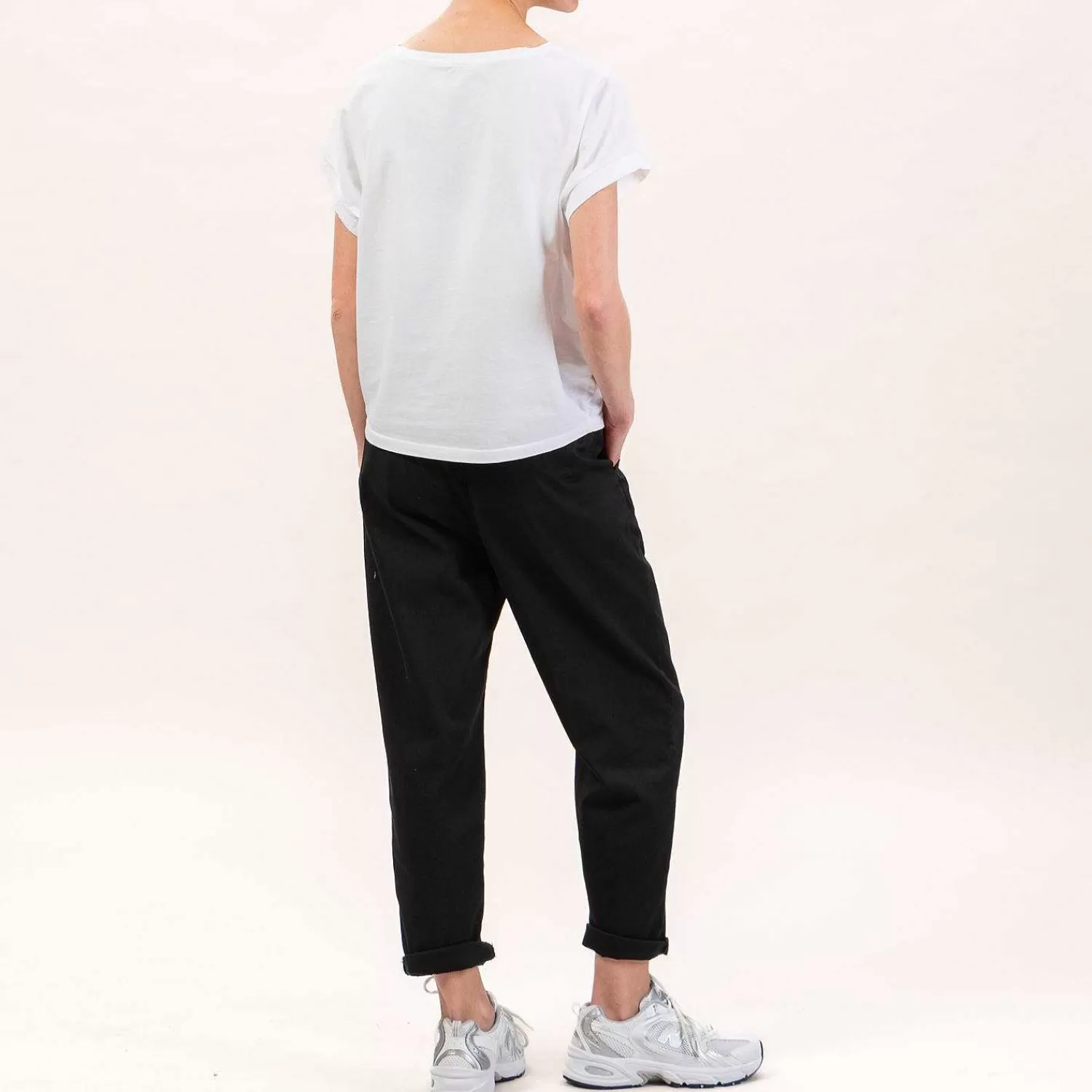 Clearance White Mood Zeroassoluto-Pantalone Lola Elastico Dietro - Nero