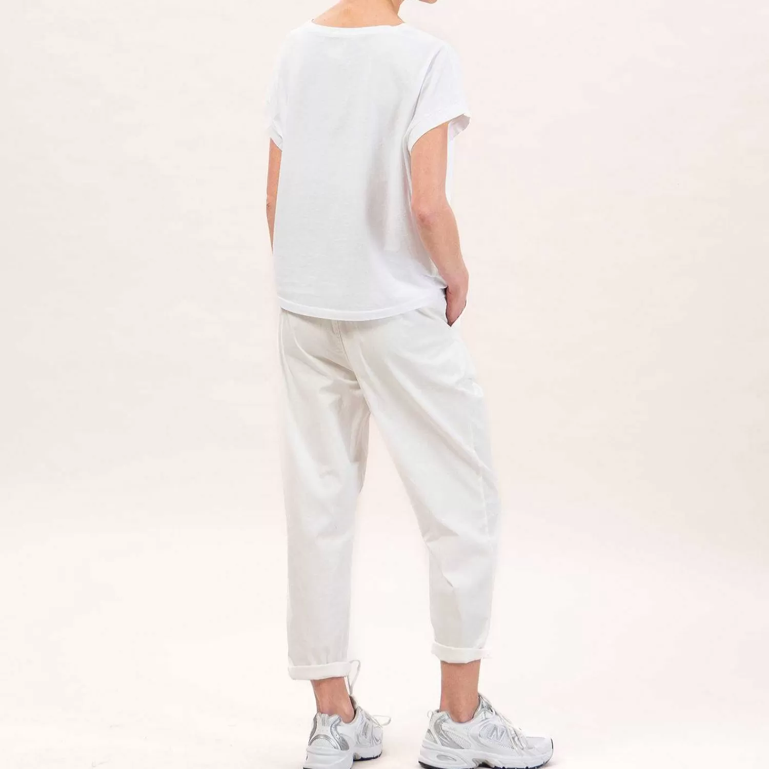 Fashion White Mood Zeroassoluto-Pantalone Lola Elastico Dietro - Off White