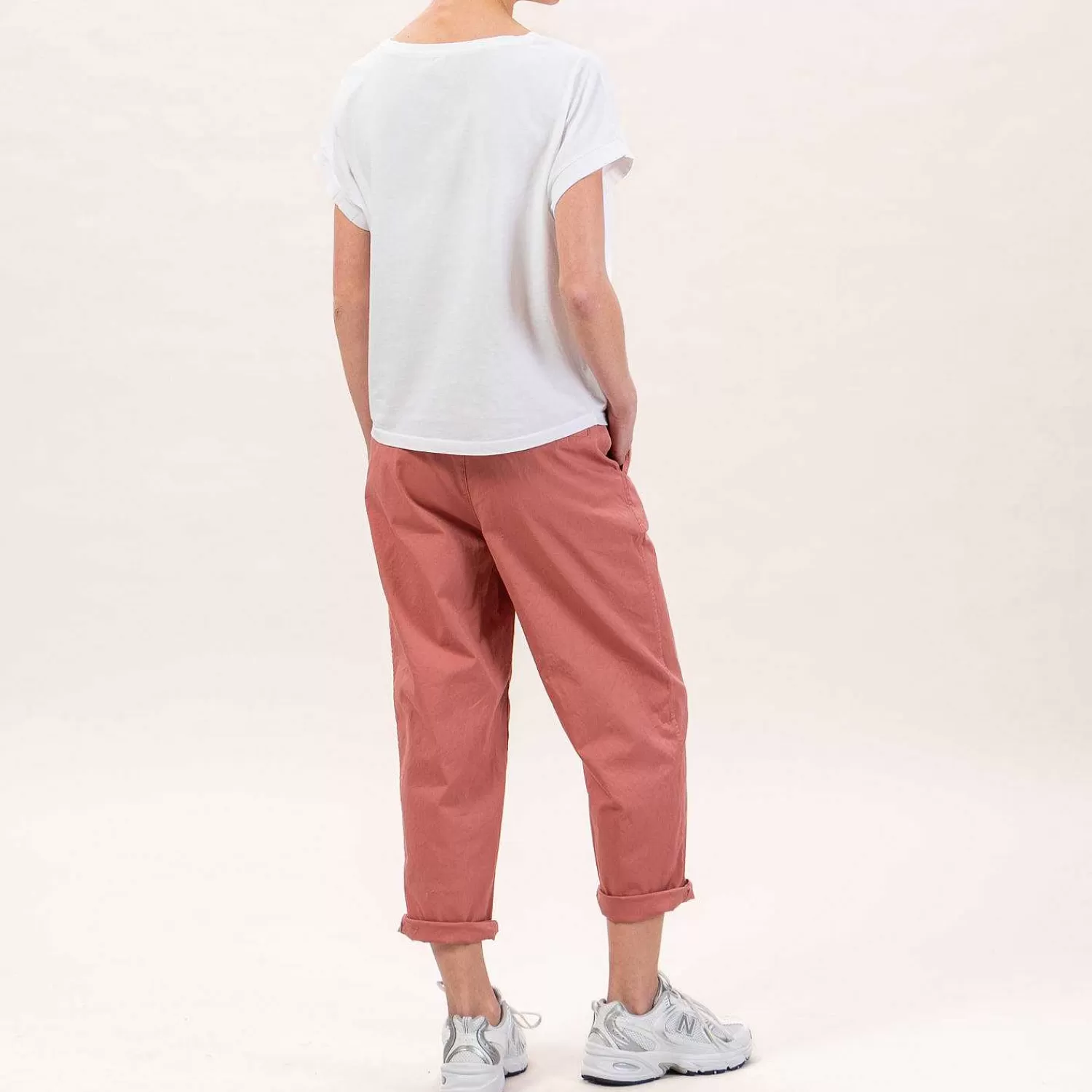 Best Sale White Mood Zeroassoluto-Pantalone Lory Baggy Elasticizzato - Pink Pepper