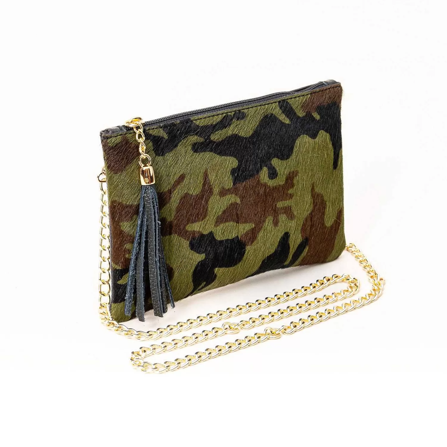 Shop White Mood Zeroassoluto-Pochette In Cavallino Camouflage - Militare