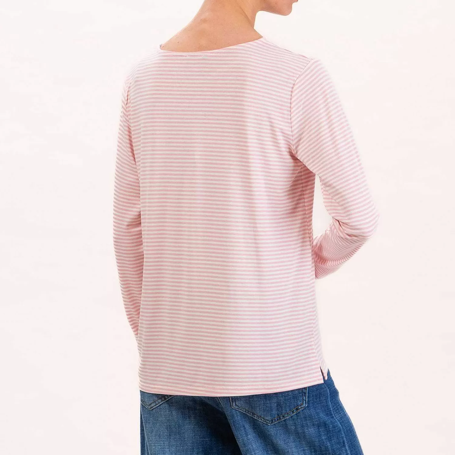 Best White Mood Zeroassoluto-T-Shirt A Righe In Jersey - Latte/Rosa