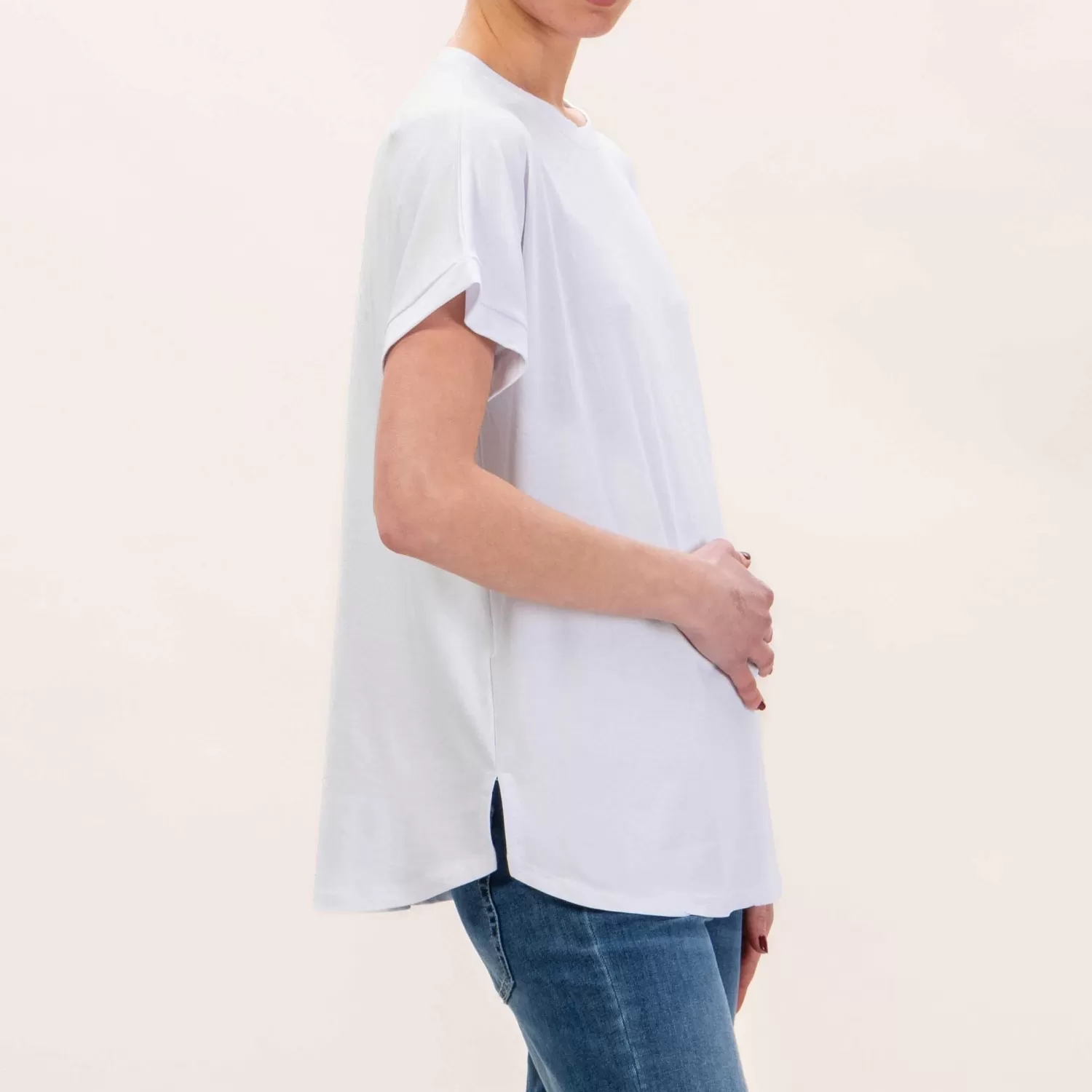 Clearance White Mood Zeroassoluto-T-Shirt In Jersey Stondata - Bianco