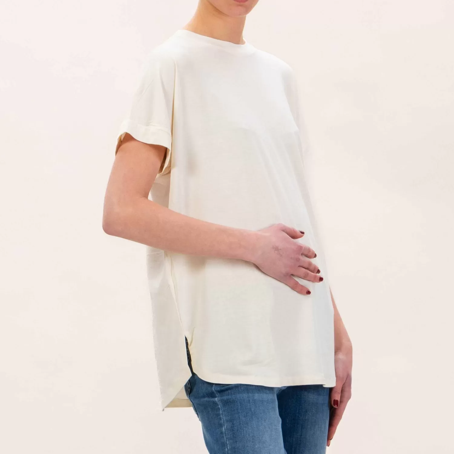 Discount White Mood Zeroassoluto-T-Shirt In Jersey Stondata - Burro