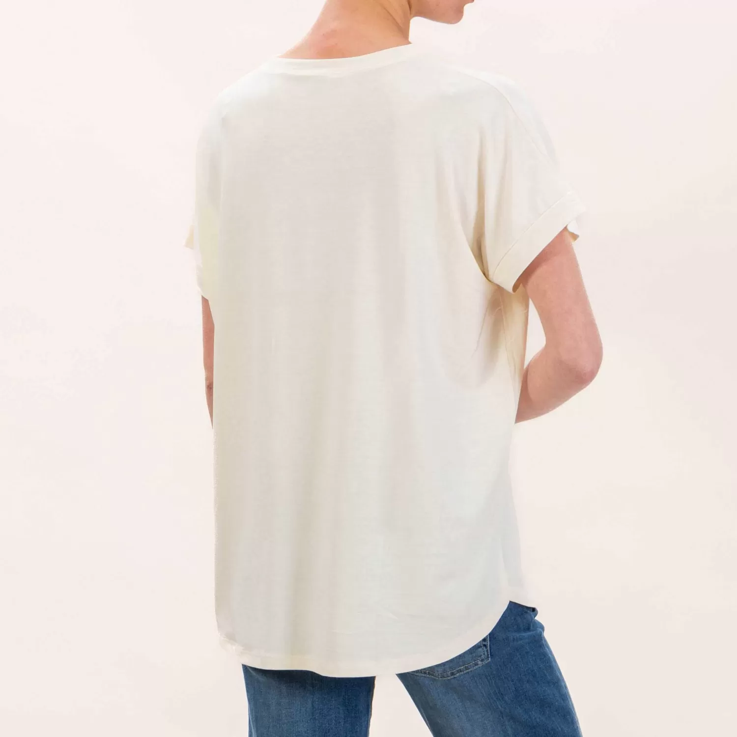 Discount White Mood Zeroassoluto-T-Shirt In Jersey Stondata - Burro