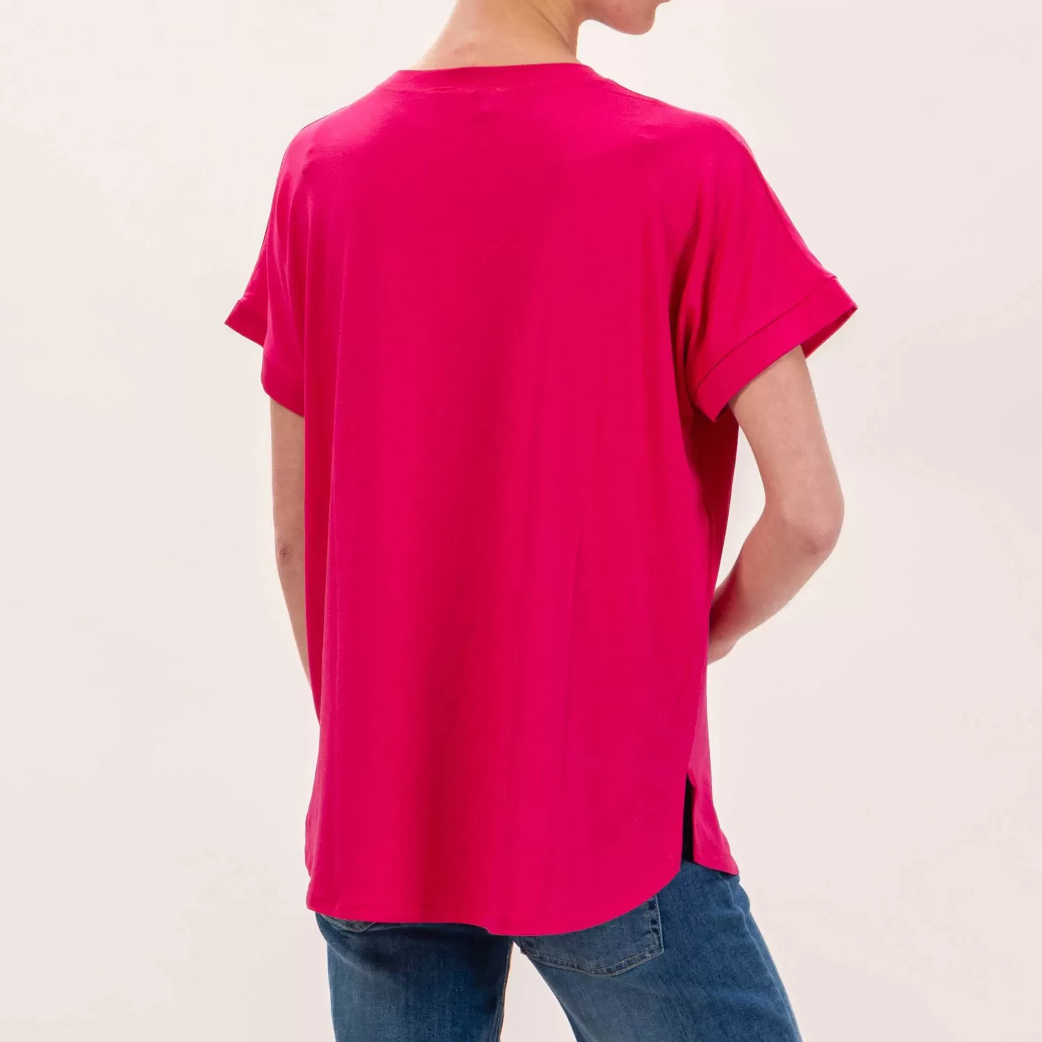 Hot White Mood Zeroassoluto-T-Shirt In Jersey Stondata - Fucsia