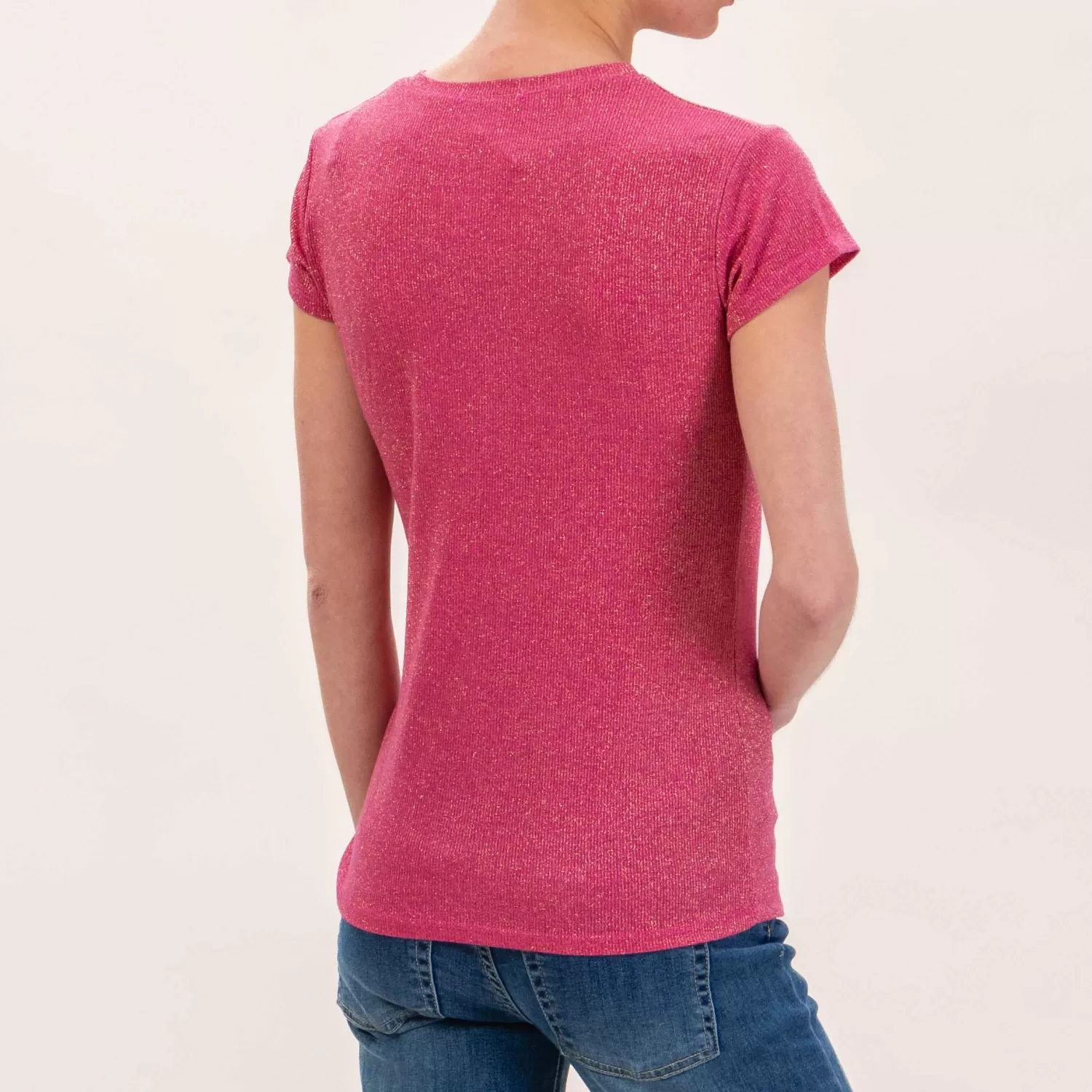 Sale White Mood Zeroassoluto-T-Shirt Lurex - Fucsia