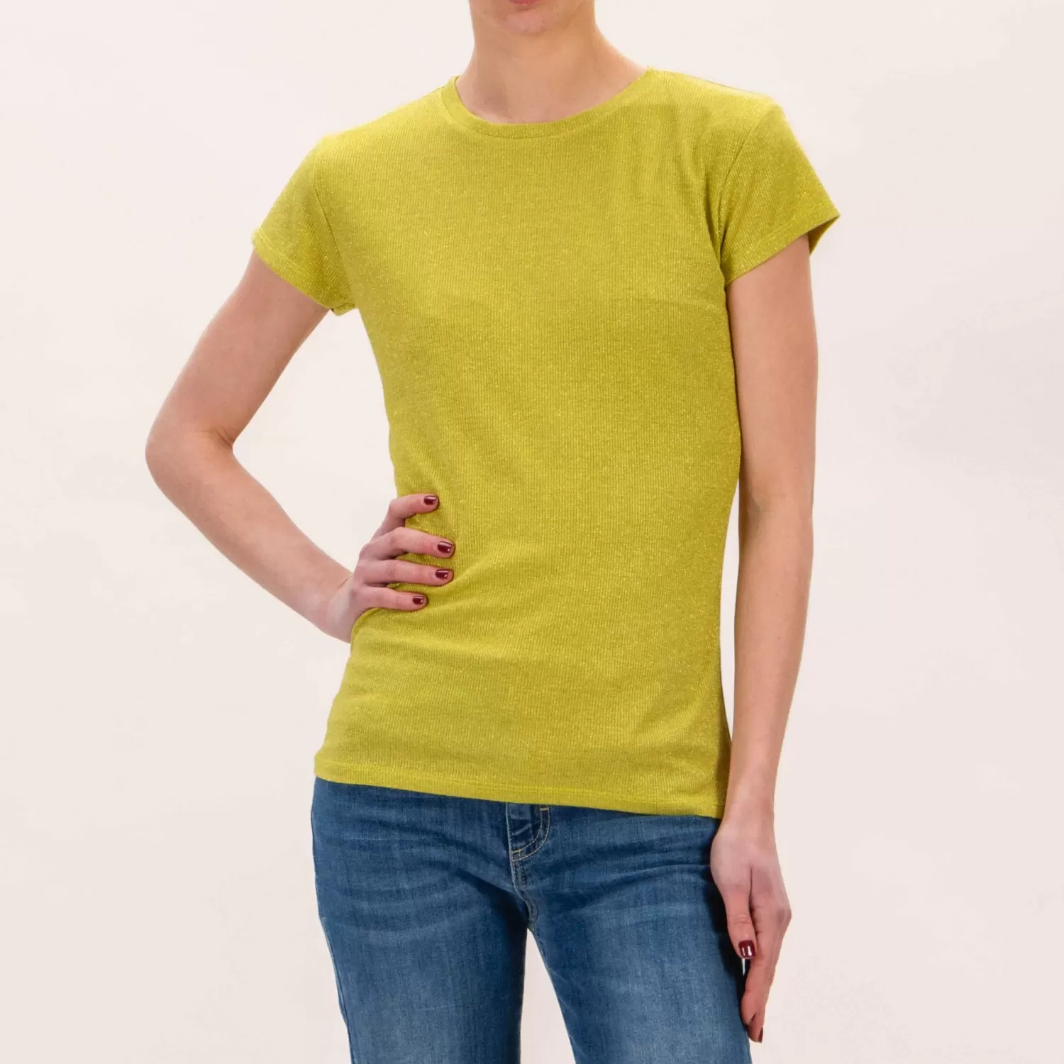 Flash Sale White Mood Zeroassoluto-T-Shirt Lurex - Lime