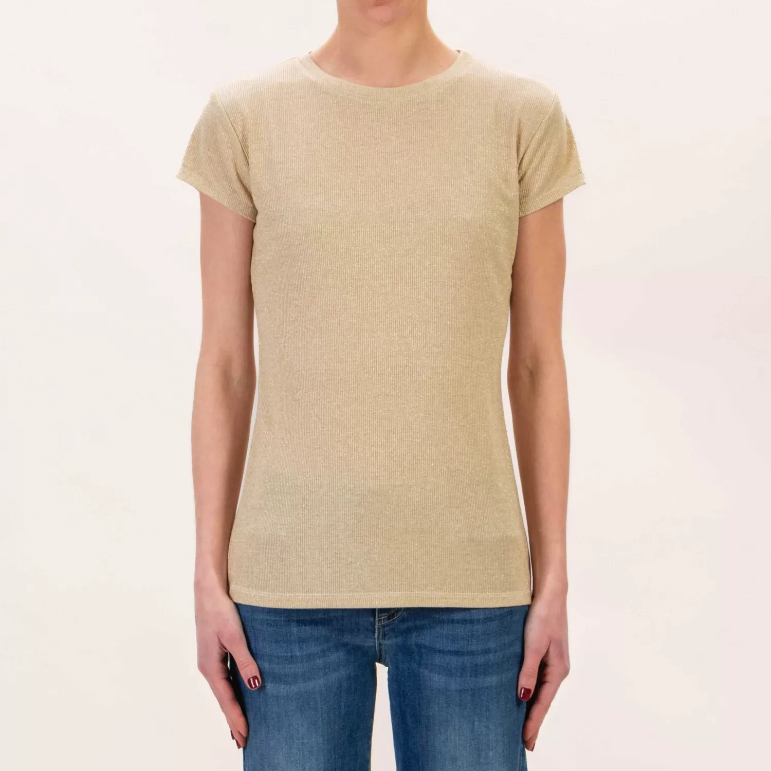 Sale White Mood Zeroassoluto-T-Shirt Lurex - Oro