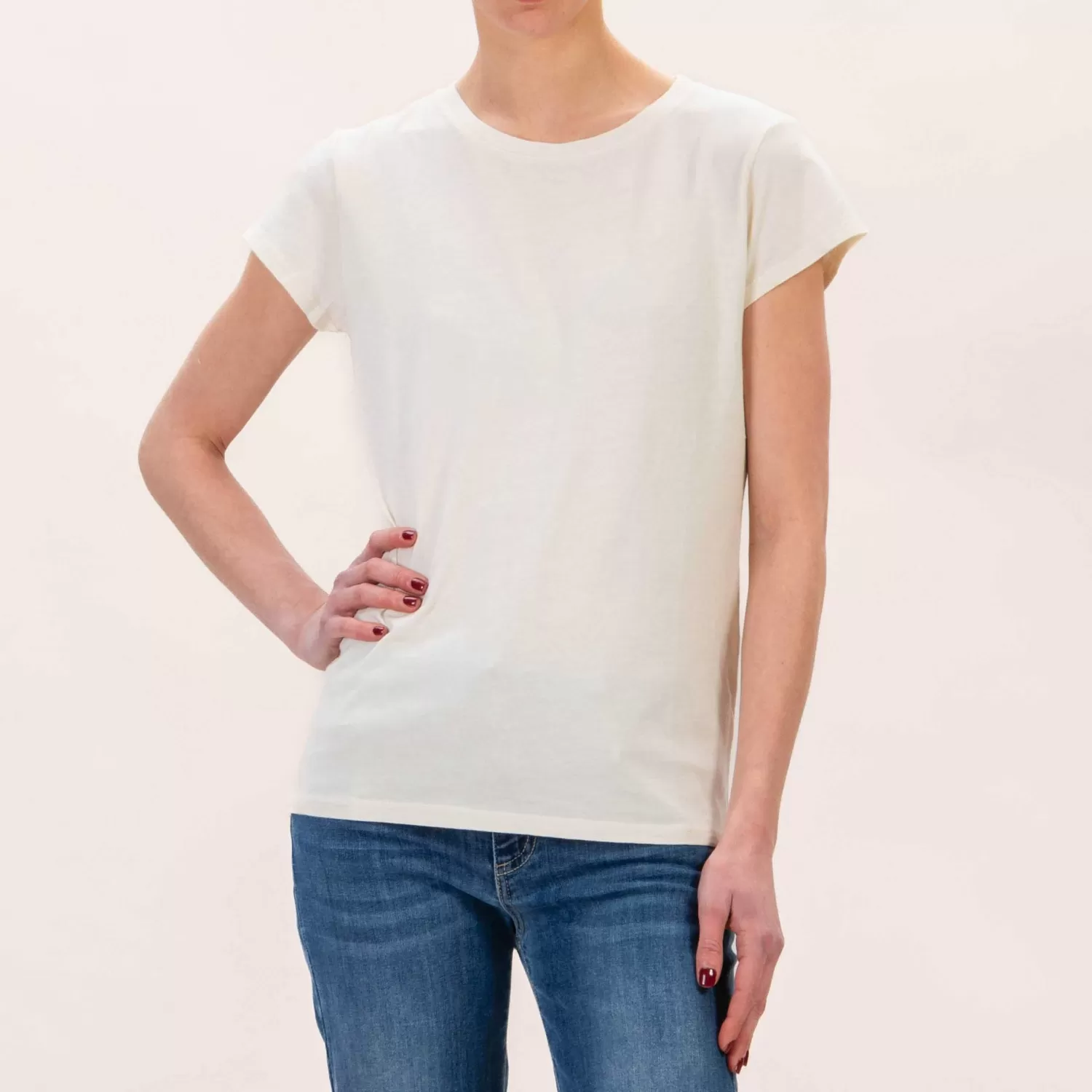 Discount White Mood Zeroassoluto-T-Shirt Mezza Manica Slim Fit - Burro