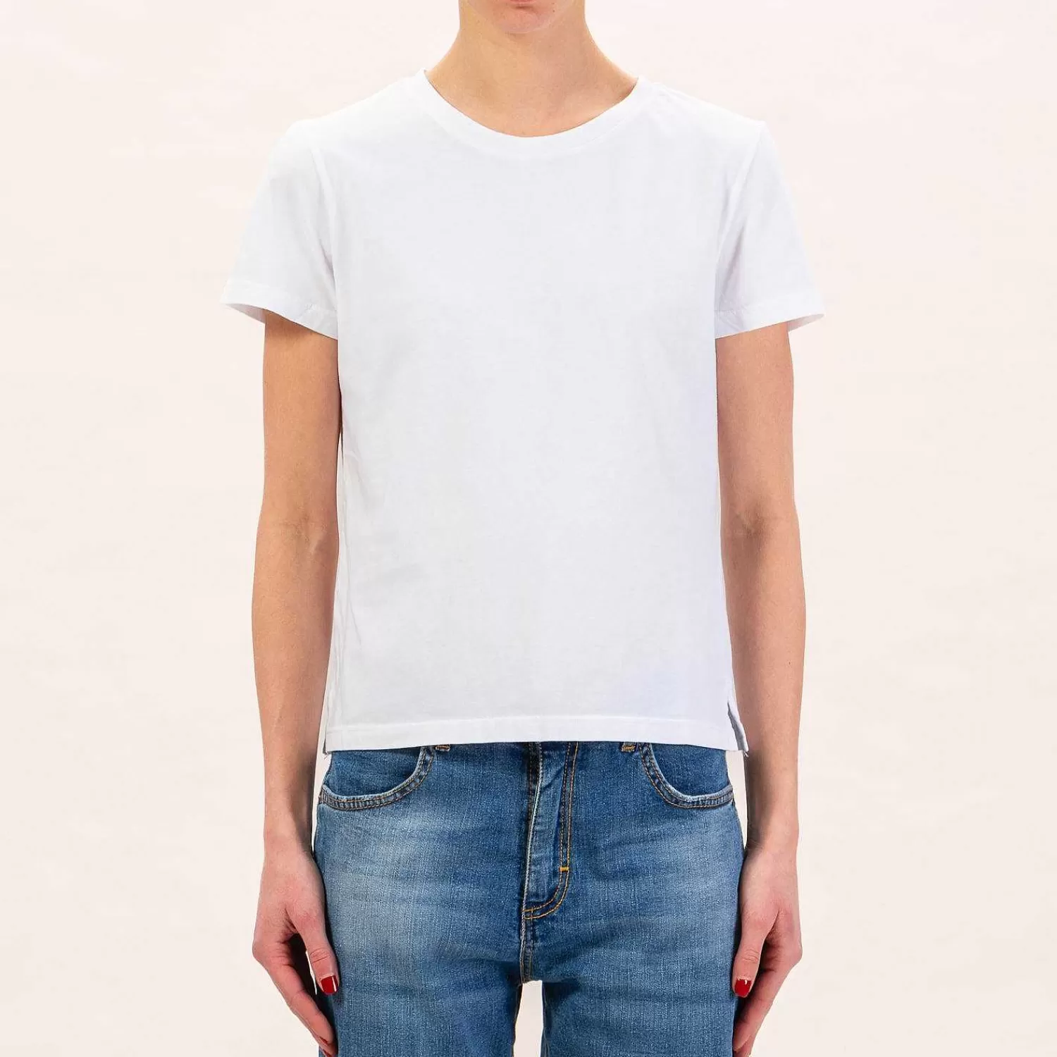 New White Mood Zeroassoluto-T-Shirt Mezza Manica Spacchi Laterali - Bianco