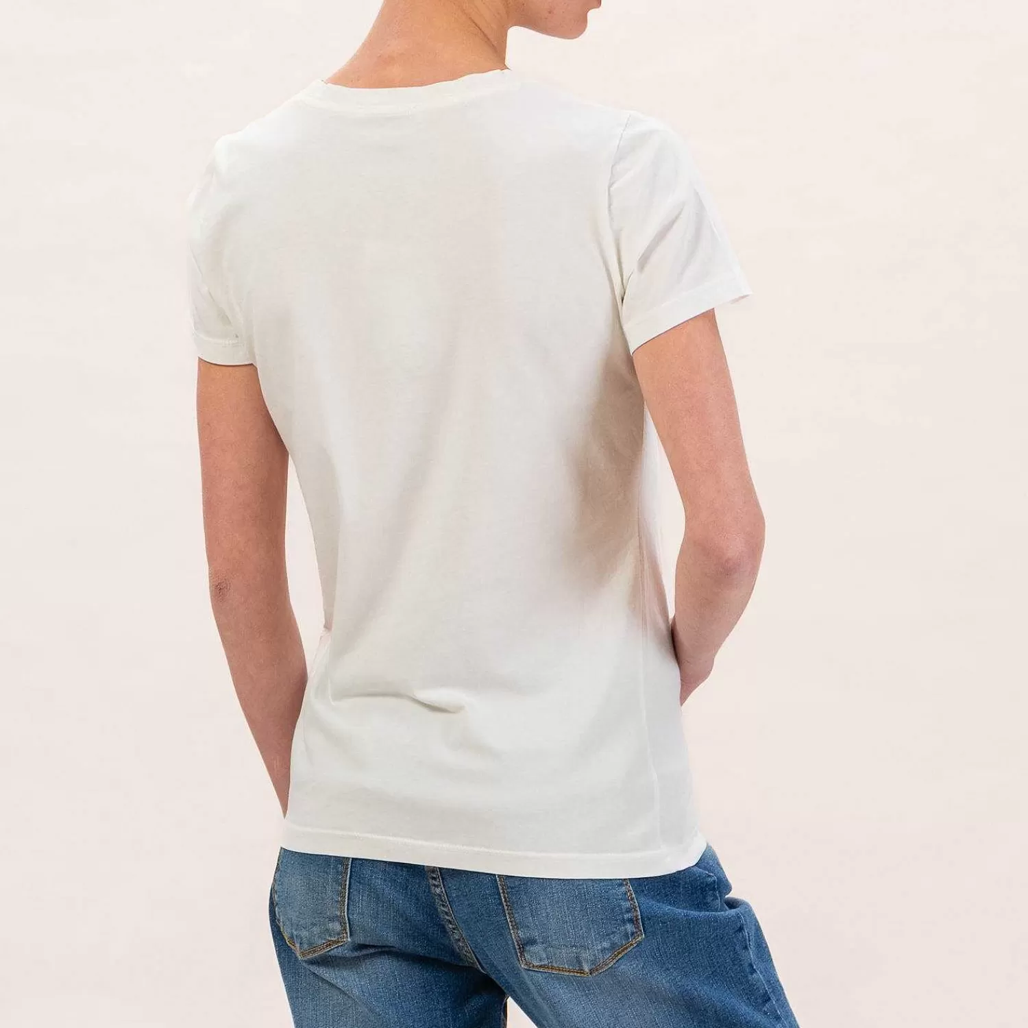 Cheap White Mood Zeroassoluto-T-Shirt Slimfit Mezza Manica - Burro