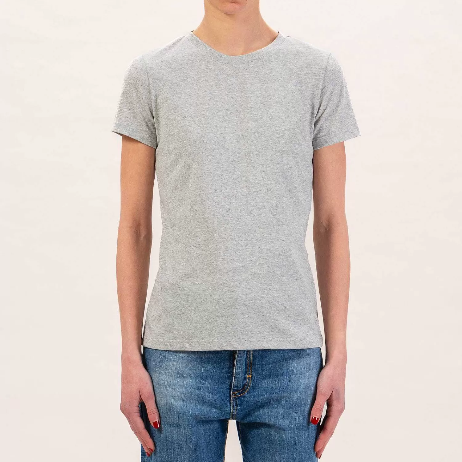 Online White Mood Zeroassoluto-T-Shirt Slimfit Mezza Manica - Grigio Melange