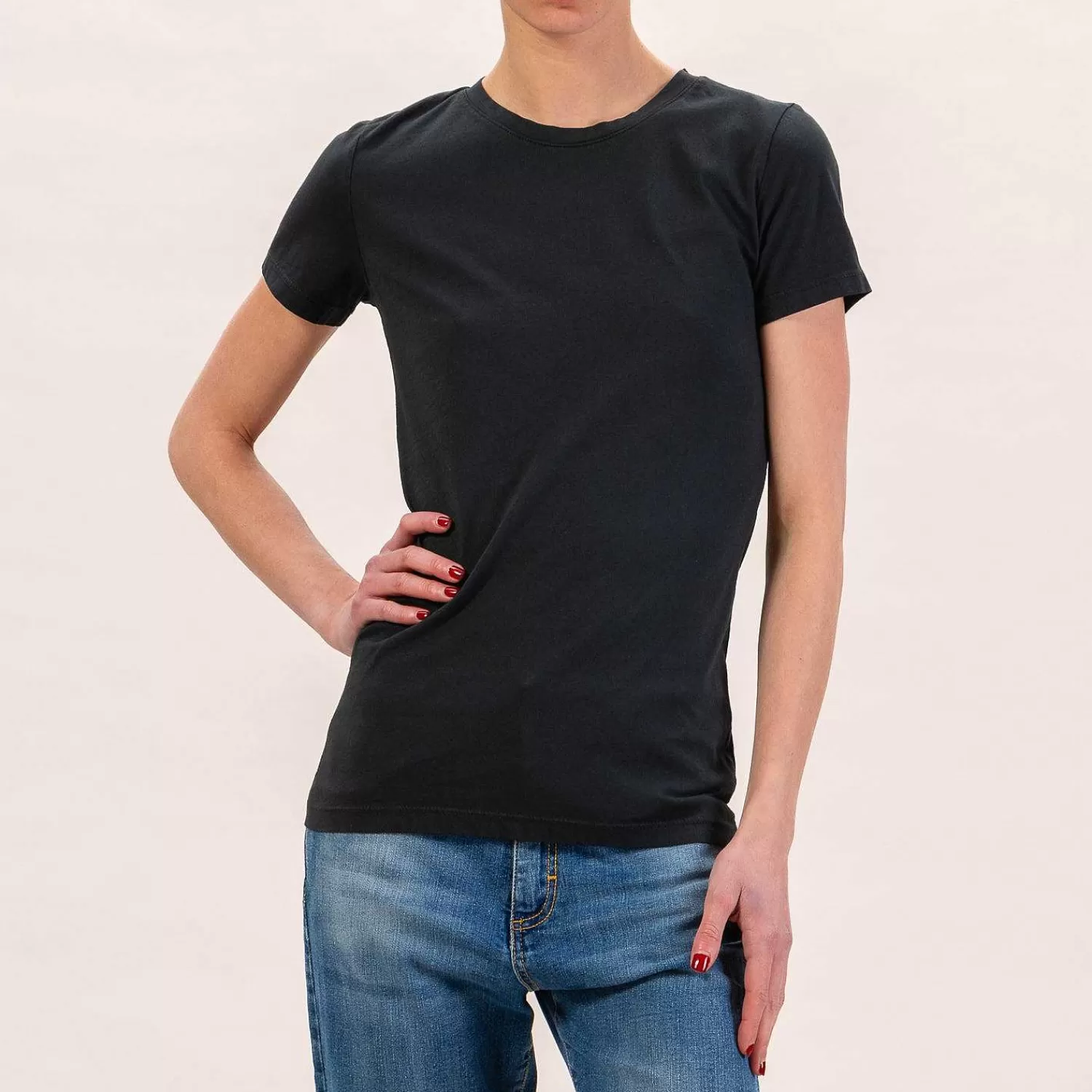 Outlet White Mood Zeroassoluto-T-Shirt Slimfit Mezza Manica - Nero