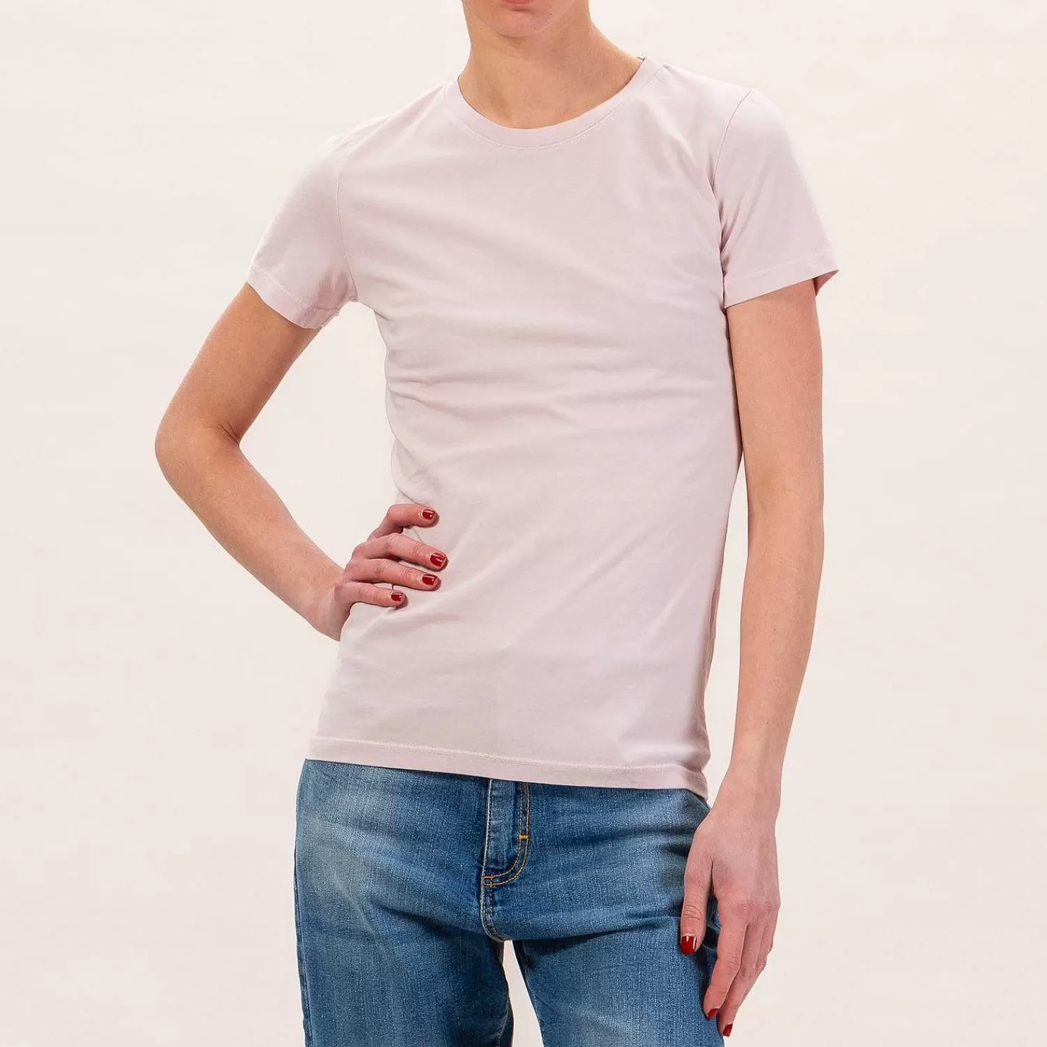 Hot White Mood Zeroassoluto-T-Shirt Slimfit Mezza Manica - Rosa