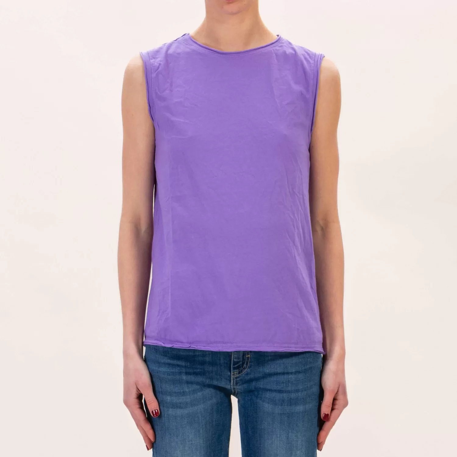 Shop White Mood Zeroassoluto-T-Shirt Smanicata In Cotone - Viola